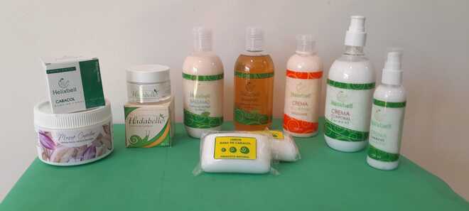 Productos cosméticoa baba caracol
